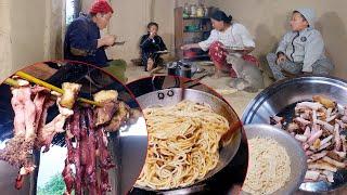 we are cooking pork noodles for our children || Bhumi family in the village @bhumicooking