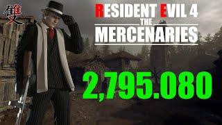 Resident Evil 4 Remake Mercenaries - 2,795,080 Leon Pinstripe Village S++ | World Record Strategy