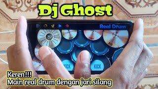 Luar biasa !! Bermain Real Drum dengan Jari Silang - DJ GHOST || Real drum cover