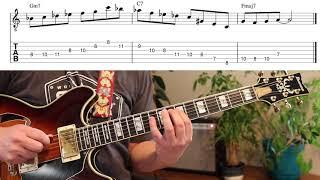 Joe Pass Jazz Guitar Lesson: Major 2 5 1 lines