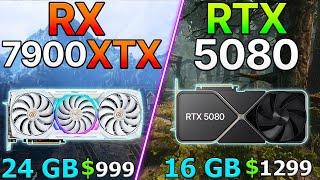 New RTX 5080 16 GB Test vs AMD RX 7900 XTX in 10 Games | 4K | AMD vs NVIDIA