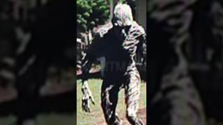 Scary creature caught on trail camera in woman's back yard! #shorts #short #scary