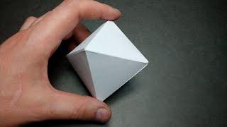 ◊  Octahedral cube — origami | An octahedron made of paper, without glue and scissors.  