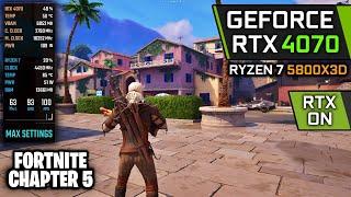 RTX 4070 | Fortnite Chapter 5 | 1080p, 1440p, 4K + Ray Tracing (Ryzen 7 5800X3D)