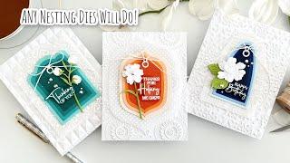 ANY NESTING DIE Set will WORK for ALL 3 Cards | Spellbinders Sealed 3D Botanical Collection