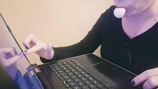 ASMR Typing A Story On My Laptop (ASMR Chewing Gum And Fast Speedy Typing Sounds)