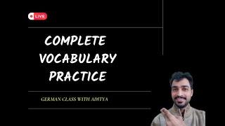 COMPLETE VOCABULARY A1- B2 LEVEL BY ADITYA SIR| Sätze bilden auf Deutsch |