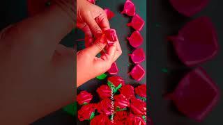 Red Rose #handicraft #tutorial #diy #creative #crafty #homedecor #flowermaking #craft #paperrose