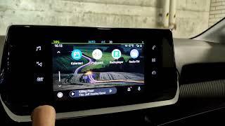 Peugeot e-208 and AAWireless (wireless android auto dongle)