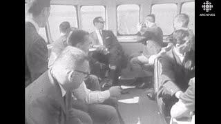 Voyage en train de joueurs du Canadien de Montréal dans les années 1950