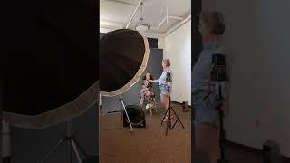 Modern Lighting Equipment with Vintage Cameras