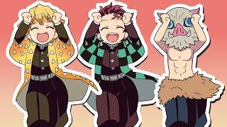 【手描き】鬼滅の刃でｳｯｰｳｯｰｳﾏｳﾏ(ﾟ∀ﾟ)-鬼殺隊編-　/kimetsu Caramelldansen