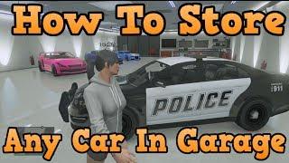 "GTA 5 Online" How To Store ANY Car In Your Garage Online! ( Firetrucks, Tour Buses, Ect. )