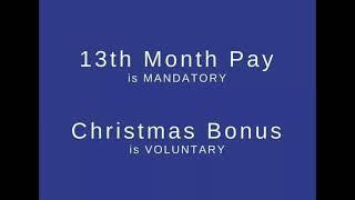 Ano ang pinagkaiba ng Christmas bonus sa 13th month pay?