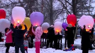 Sky lantern release in memory of Elizabeth Precious Hope Guthrie