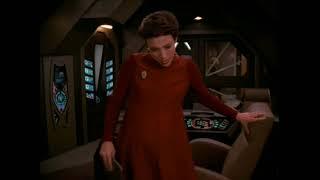 Star Trek DS9 S5E11 Odo Frets Kira Preggers KicksAss