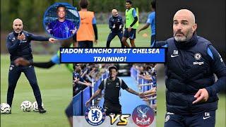 JADON SANCHO FIRST CHELSEA TRAINING! Sancho is a Blue!