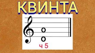 Интервалы. Чистая квинта. Сольфеджио. Аккорды. Строим интервал от семи нот