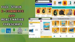 React Native Full Stack Ecommerce  App with Typescript and MONGODB. React Native tutorial