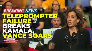 BREAKING: Kamala's 32-Day Meltdown! Teleprompter Fail Exposes VP's Incompetence as Vance Soars!