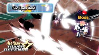 2 Units Beating Six Eyes Raid | Solo Gameplay | Roblox All Star Tower Defense