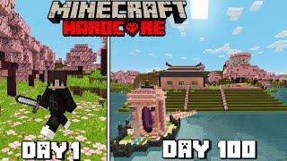 I Survived 100 Days In Cherry Groove Biome In Hardcore Minecraft(HINDI)