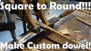 Make Custom Dowel with a drill and chisels #howtowoodworking #handtools #joinery