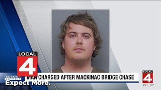 Northville man arrested after Mackinac Bridge police chase