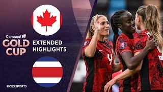 Canada vs. Costa Rica: Extended Highlights | CONCACAF W Gold Cup I CBS Sports