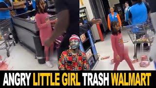 Angry Little Girl Trash Walmart Store Mother Watch