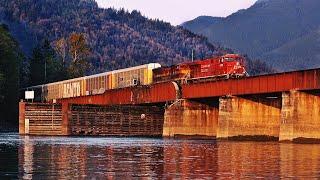 BUSY CPKC & CN TRAIN ACTION OVER THE HARRISON INTERLOCKING BRIDGE!