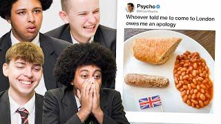 British Highschoolers react to British Food Memes
