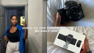 unboxing my sony zv-e10 camera *asmr edition*