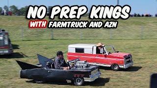 FARMTRUCK AND AZN REACT TO THE BURNOUT CADILLAC GO KART AT STREET OUTLAWS NO PREP KINGS!!