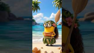 Minions sing Moana song in an EPIC Crossover! #minions #moana #youtubekids #shorts