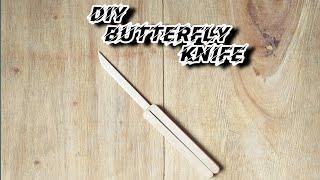 How to make butterfly knife with popsicles sticks||Popsicles sticks crafts||Sahabi's Creations.