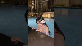 sexy girls friend Asians hot underwater swim in the pool #shorts #viral #short