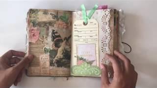 SOLD : Fairy Garden Journal (Calico Collage)