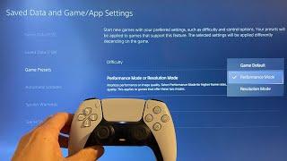 PS5: How to Select Game Performance Mode or Resolution Mode Settings Tutorial! (For Beginners)