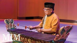 Indonesian gambang (xylophone), played by gamelan artist Mas Midiyanto