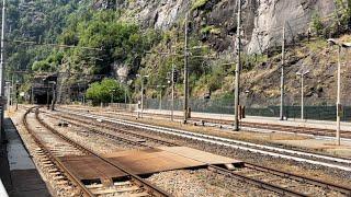 ISELLE DI TRASQUERA!!! L' ULTIMA STAZIONE ITALIANA PRIMA DEL SEMPIONE! TRENO KALDENKIRCHEN - DOMO2