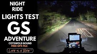 Bmw 1300 GSA NIGHT riding test - Shocking Results with Stock Lights!