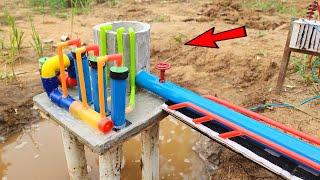 How to make mini water pump || Water filter tank construction || Science Project