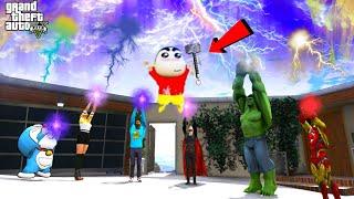 GTA 5 | AVENGERS saved SHINCHAN FRANKLIN Survive & Fight THANOS IN GTA 5