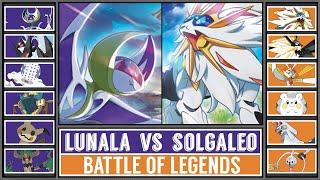 LUNALA vs SOLGALEO | Gen 7 Legendary Pokémon Battle