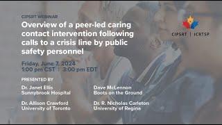 Webinar: Overview of a peer-led caring contact intervention following calls to a crisis line