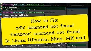 Solved - ADB Devices fastboot Command not found error in Linux Ubuntu