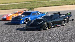 Testing my three no prep RC drag cars