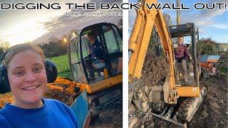 BARN CONVERSION// We had to DIG out the GARDEN to REVEAL the BACK WALL!