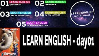 Lesson 1 | Part 1 |  Learn English |  Learn English with Sitheeque | Learn English Grammar